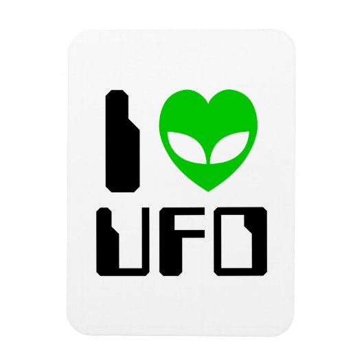 I Alien Heart UFO Magneet (Verticaal)