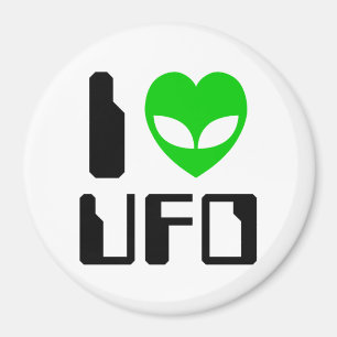 I Alien Heart UFO Magneet