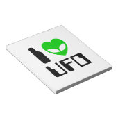 I Alien Heart UFO Notitieblok (Schuin)