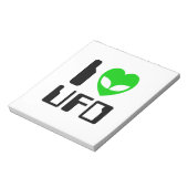 I Alien Heart UFO Notitieblok (Linkerzijde)