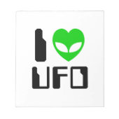 I Alien Heart UFO Notitieblok (Voorkant)