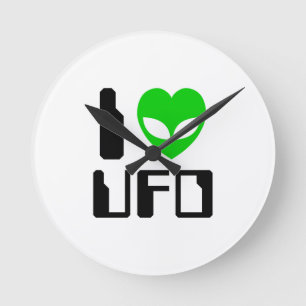 I Alien Heart UFO Ronde Klok
