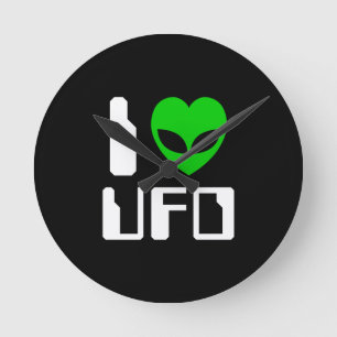 I Alien Heart UFO Ronde Klok
