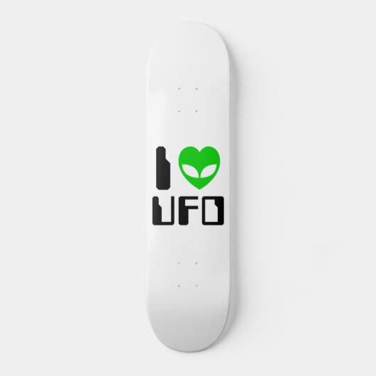 I Alien Heart UFO Skateboard (Voorkant)