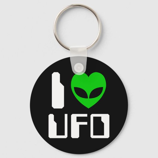 I Alien Heart UFO Sleutelhanger (Voorkant)
