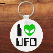 I Alien Heart UFO Sleutelhanger (Voorkant)