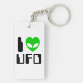 I Alien Heart UFO Sleutelhanger (achterkant)