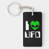 I Alien Heart UFO Sleutelhanger (Voorkant)