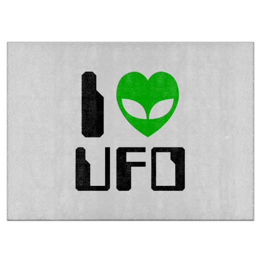 I Alien Heart UFO Snijplank (Voorkant)