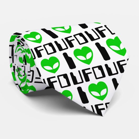 I Alien Heart UFO Stropdas (Opgerold)