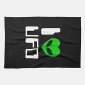 I Alien Heart UFO Theedoek (Horizontaal)