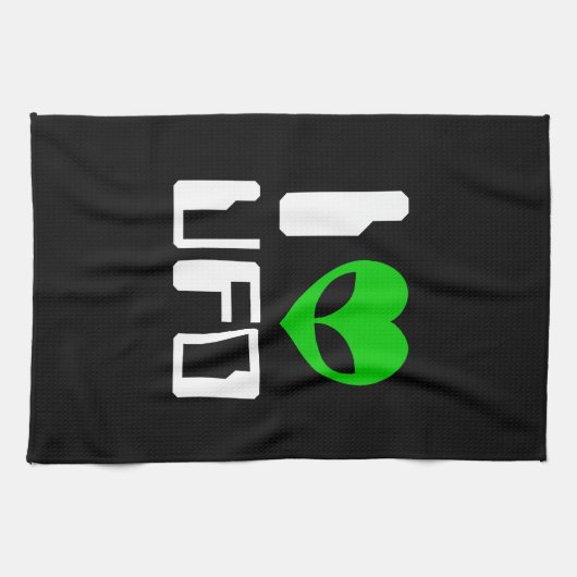 I Alien Heart UFO Theedoek (Horizontaal)