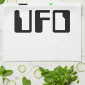 I Alien Heart UFO Theedoek (Gevouwen)