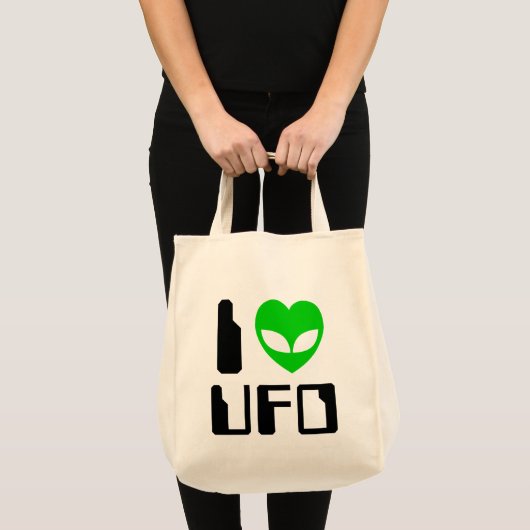 I Alien Heart UFO Tote Bag (Voorkant (product))