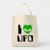 I Alien Heart UFO Tote Bag (Voorkant)