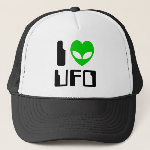I Alien Heart UFO Trucker Pet