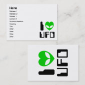 I Alien Heart UFO Visitekaartje (Voorkant / Achterkant)