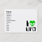 I Alien Heart UFO Visitekaartje (Voorkant)