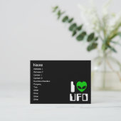 I Alien Heart UFO Visitekaartje (Staand voorkant)