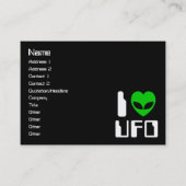 I Alien Heart UFO Visitekaartje (Voorkant)
