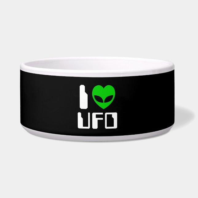 I Alien Heart UFO Voerbakje (Voorkant)