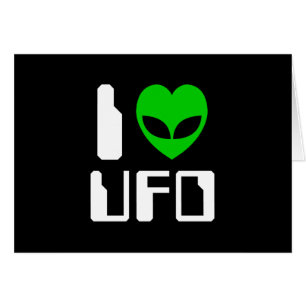 I Alien Heart UFO-Wenskaart