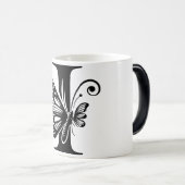 I Alphabet zwarte vlinder Magische Mok (Voorkant rechts)