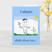 I altijd, denk over u… kaart (Gele Bloem)