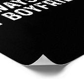 I Always Beat My Boyfriend Funny Valentine Day Poster (Hoek)