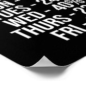 I Always Give 100% At Work Funny Work Quotes Humor Poster (Hoek)