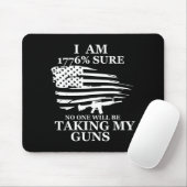I Am 1776% Sure Will Be Taking My Gun Us Flag Amer Muismat (Met muis)