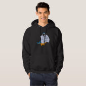 I Am A Bad Bird I Funny Blue Macaw Parrot Hoodie (Voorkant volledig)