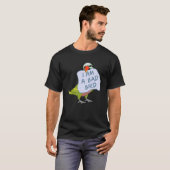I Am A Bad Bird I Funny Moustache Parakeet Parrot T-shirt (Voorkant volledig)