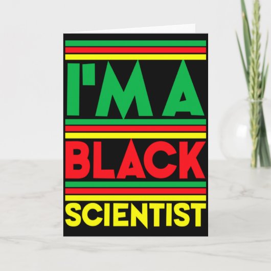 I Am A Black Scientist Black History T Shirt  Kaart (Voorkant)