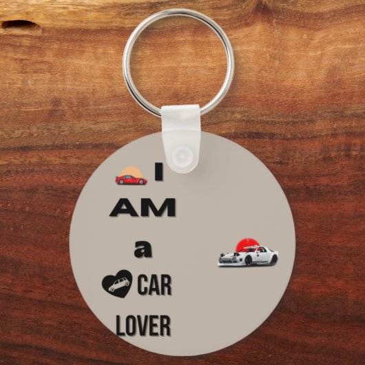 I Am a Car Lover Sleutelhanger (Voorkant)