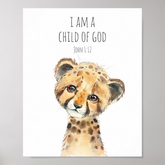 I am a child of God Bible Verse Poster for Kids (Voorkant)
