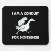 I Am A Conduit For Nonsense - Capybara Riding Goos Muismat (Voorkant)