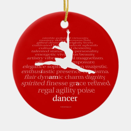I Am A Dancer Keramisch Ornament (Voorkant)