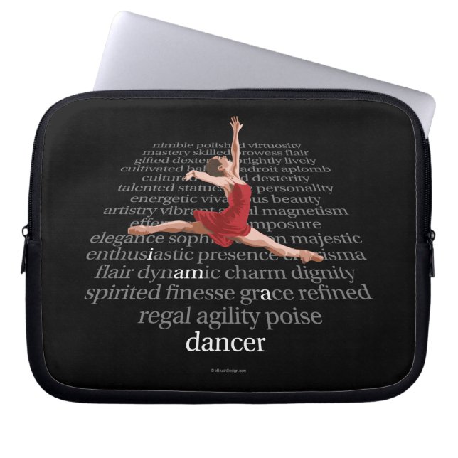 I Am A Dancer Laptop Sleeve (Voorkant)
