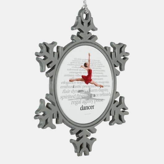 I Am A Dancer Tin Sneeuwvlok Ornament (Links)