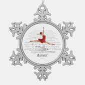 I Am A Dancer Tin Sneeuwvlok Ornament (Voorkant)