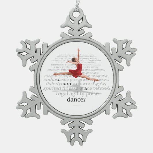 I Am A Dancer Tin Sneeuwvlok Ornament (Voorkant)
