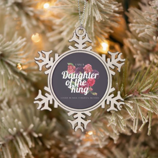 "I am a Daughter of the King" Christmas Ornament (Boom)