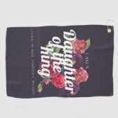 "I am a Daughter of the King" Golf Towel Golfhanddoek (Horizontaal)