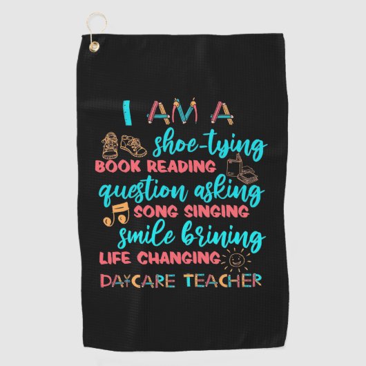I Am A Daycare Teacher Golfhanddoek (Voorkant)