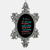 I Am A Daycare Teacher Tin Sneeuwvlok Ornament (Links)