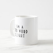 “I Am A  ___ Delight” Funny Cheeky Modern Custom Koffiemok (Voorkant links)