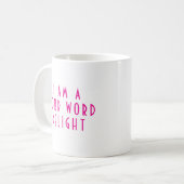 “I Am A ___ Delight” Funny Cheeky Modern Custom Koffiemok (Voorkant links)