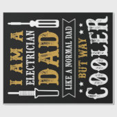 I am a electrician dad | Mechanic Canvas Cadeaupapier (Vlak)