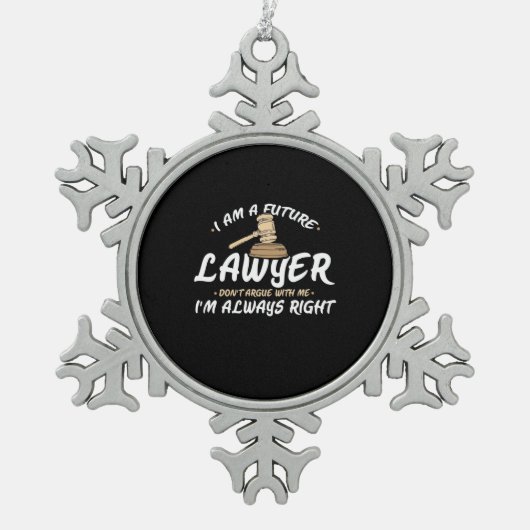 I Am A Future Lawyer Tin Sneeuwvlok Ornament (Voorkant)